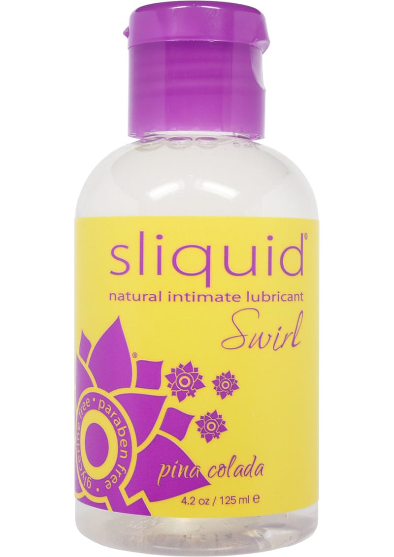 Sliquid Swirl Flavored Water Based Lubricant Pina Colada 4 Ounce
