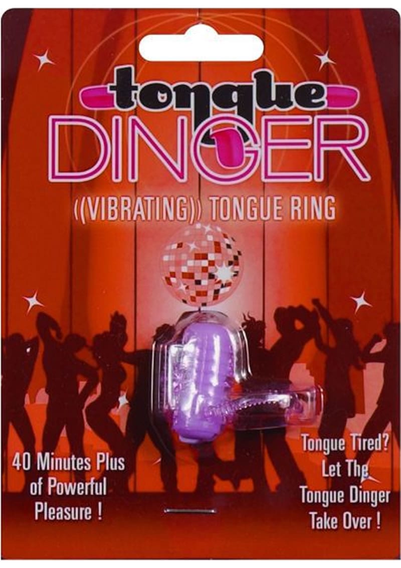 Tongue Dinger Vibrating Tongue Ring Purple