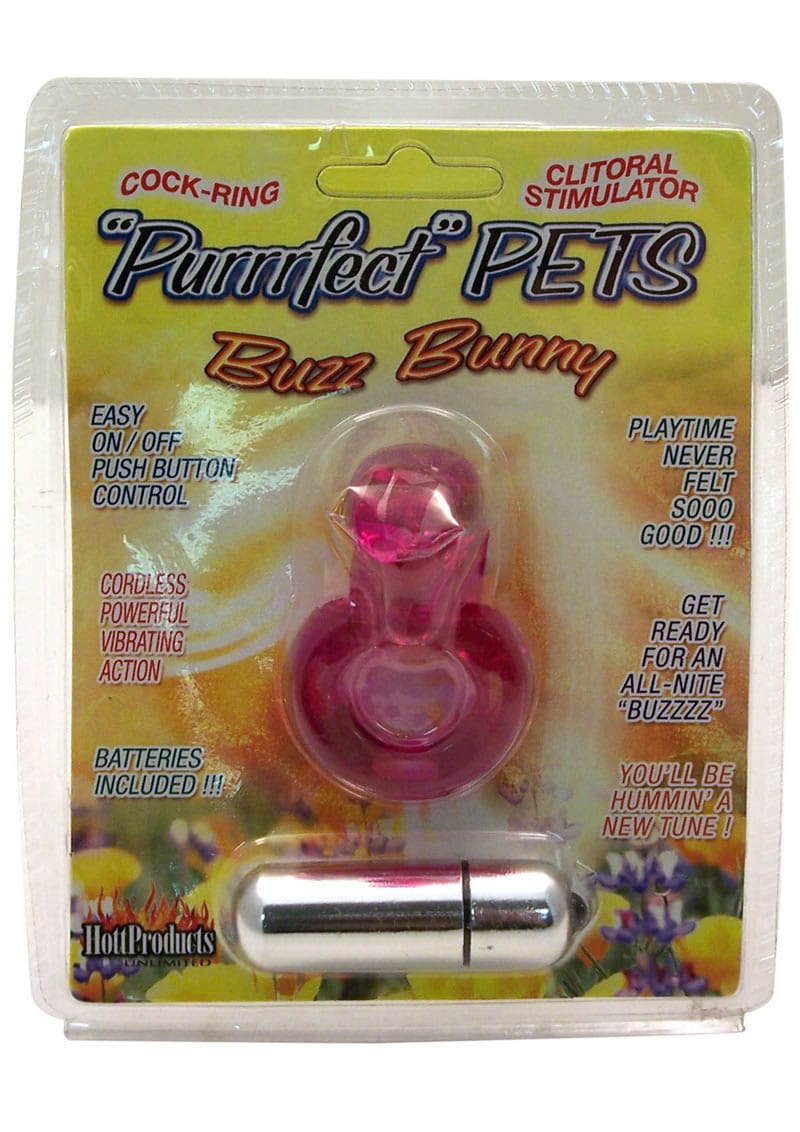Purrrfect Pets Buzz Bunny Stimulator With Vibrating Bullet Purple