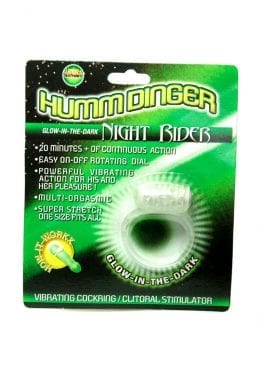 Humm Dinger Night Rider Vibrating Cockring Glow In The Dark