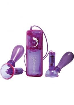 Vibrating Nipple Pumps Purple