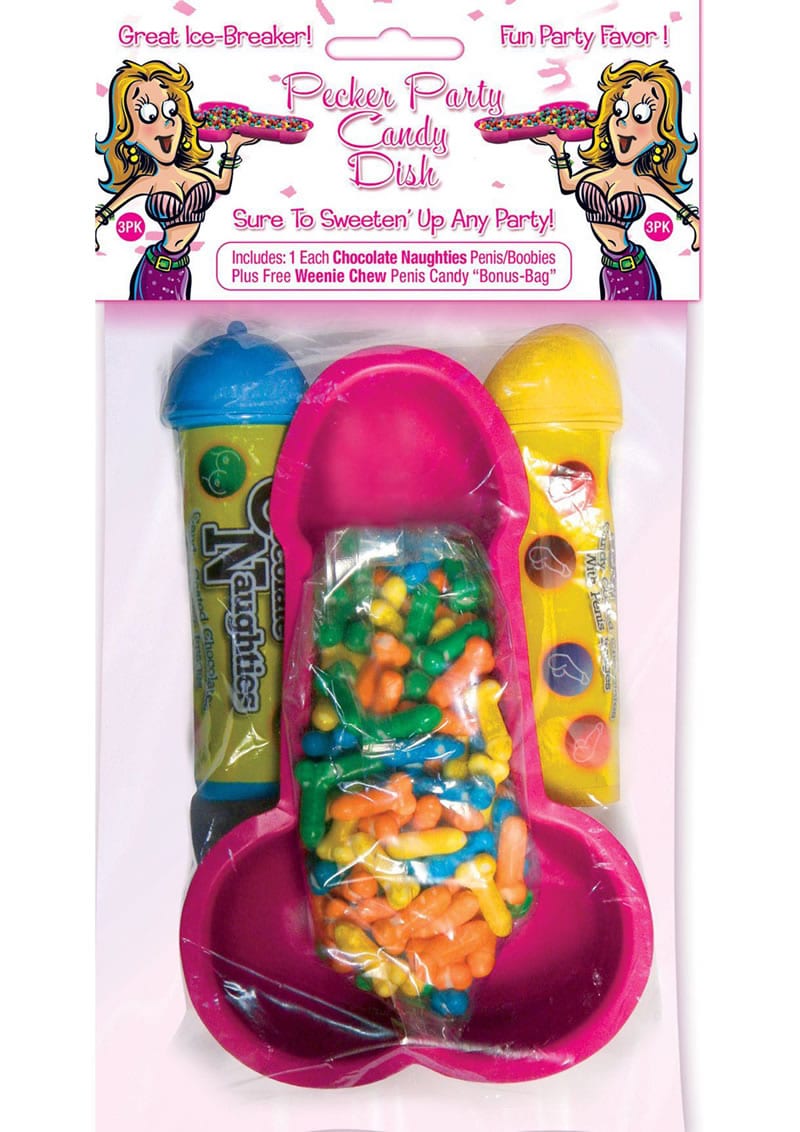 Pecker Party Candy Dish With Candy 3 Per Pack