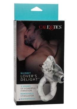 Lovers Delight Nubby With Removable 3 Speed Stimulator Clear