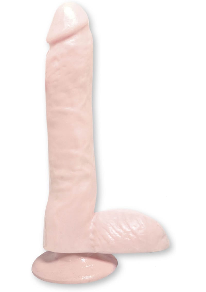 Basix Rubber Works 9 Inch Dong With Suction Cup Flesh