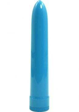 LADYS MOOD 7 INCH PLASTIC VIBRATOR BLUE