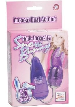 High Intensity Snow Bunny Stimulator With Removable Bunny Teaser Multispeed 3.75 Inch Pink