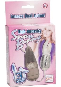 High Intensity Snow Bunny Stimulator With Removable Bunny Teaser Multispeed 3.75 Inch Clear