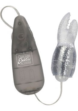 High Intensity Snow Bunny Stimulator With Removable Bunny Teaser Multispeed 3.75 Inch Clear