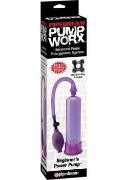 Pump Worx Beginners Power Pump With Cock Ring Purple