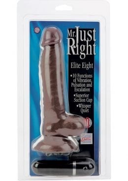 Mr Just Right Elite Eight Dong Vibrator 8.5 Inch Brown