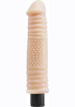 Real Feel Lifelike Toyz No. 12 Realistic Vibrating Dildo 10.5in - Vanilla