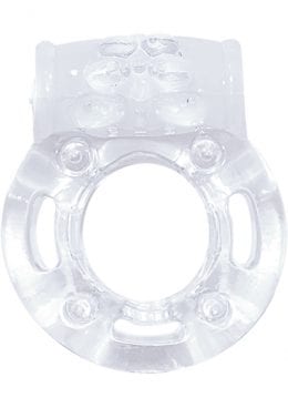 Macho Crystal Collection Vibrating Cockring Clear