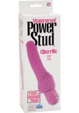 Power Stud Cliterrific Vibrator Waterproof Pink 6.75 Inch