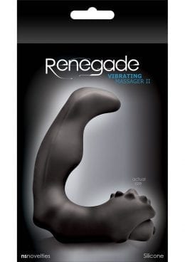 Renegade Silicone Vibrating Massager II Waterproof Black
