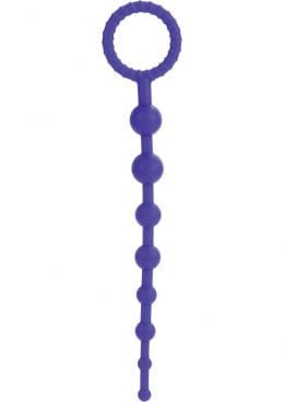 Booty Call X-10 Silicone Anal Beads Purple 8 Inch