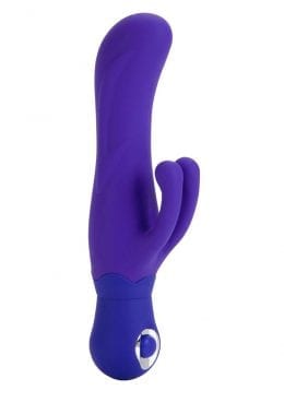 Silicone Double Dancer Vibrator Waterproof Purple