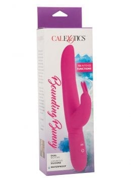 Bounding Bunny Dual Motor Silicone Vibrator Waterproof Pink