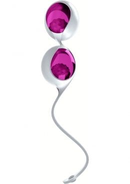 Ovo L1 Silicone Love Balls Waterproof White And Light Violet