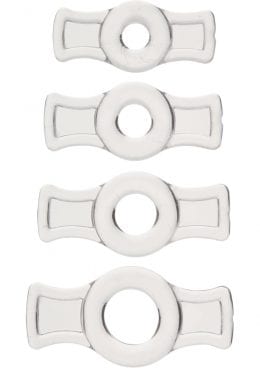 TitanMen Tools Cock Ring Set Clear 4 Each Per Set