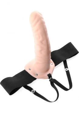 Fetish Fantasy Hollow Adjustable Strap On 8 Inch Flesh