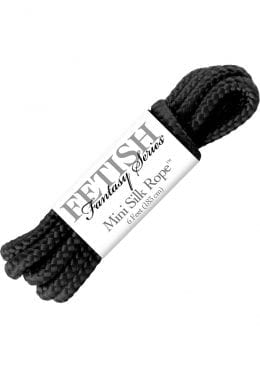 Fetish Fantasy Mini Silk Rope 6ft - Black