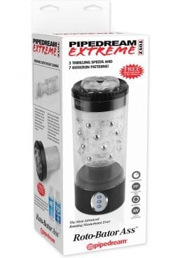Pipedream Extreme Roto Bator Ass Masturbator Clear 9.5 Inch
