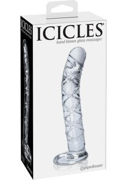 Icicles No 60 G-Spot And P-Spot Glass Probe Clear 6 Inch