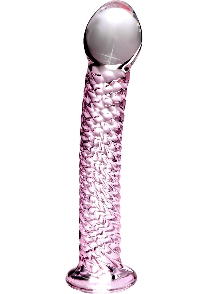 Icicles No 53 Textured Glass Probe Pink 6.75 Inch