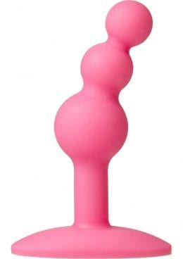 Platinum Premium Silicone The Minis Bubble Butt Plug Pink Small 2.7 Inch