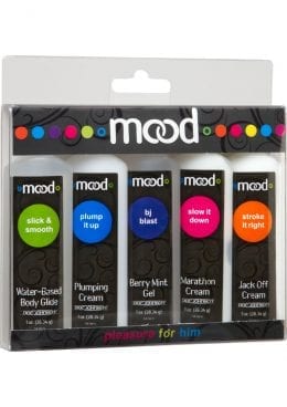 Mood Pleasure For Him Enhancement Gels Assorted Gels 1 Ounce 5 Each Per Pack