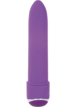 7 Function Classic Chic Mini Velvet Cote Vibrator Waterproof Purple 4.25 Inch