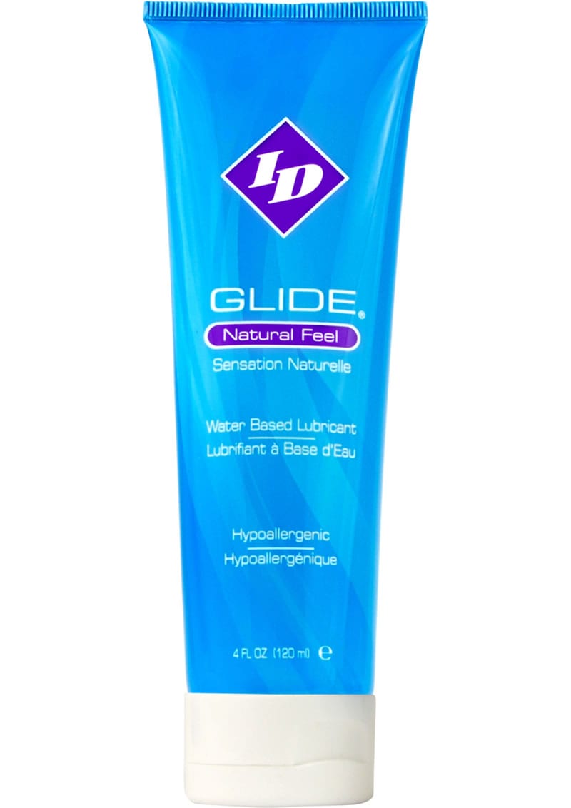 ID Glide Natural Feel Water Based Lubricant 4 Ounce Travel Tube