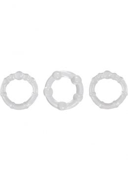 Renegade Intensity Rings Cockrings Clear 3 Each Per Pack