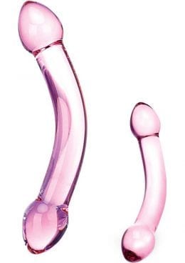 Glas Double Trouble Purple Dildo