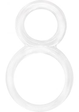 Ofinity Super Stretchy Double Silicone Cockring Waterproof Clear