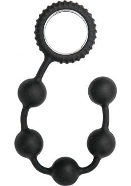 Sinful Anal Beads Silicone Black 12 Inch