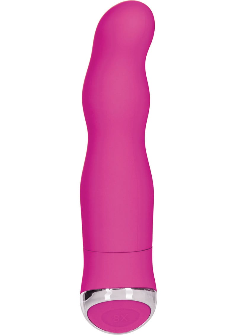 8 Function Classic Chic Curve Vibrator Waterproof Pink 4.25 Inch