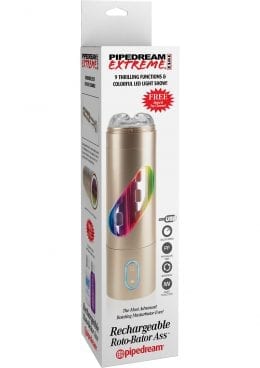 Pipedream Extreme Rechargeable Light Up Roto-Bator Ass Masturbator