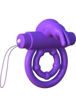 Fantasy C-ringz Remote Control Rabbit Cock Ring Silicone Purple