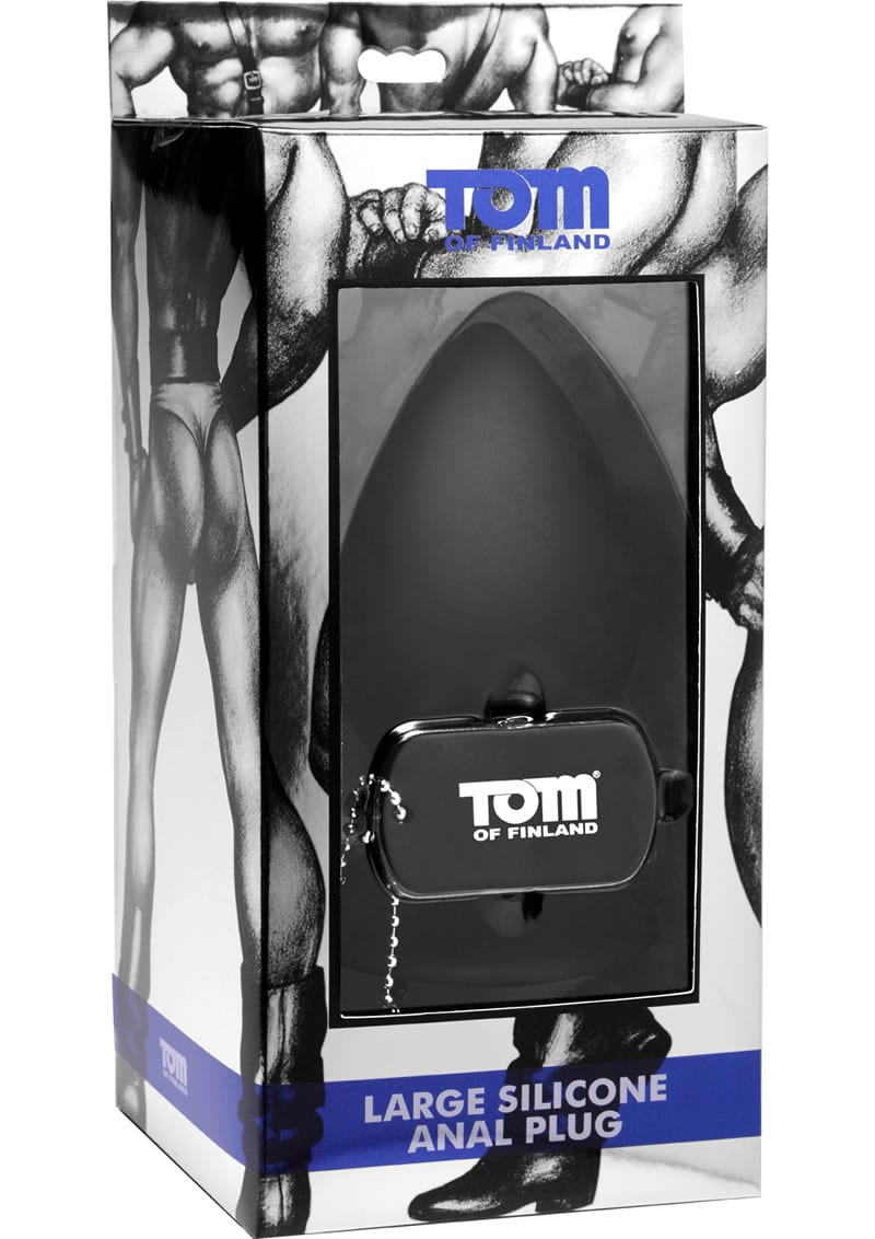 Tom Of Finland Large Silicone Anal Plug Black 4 Inch