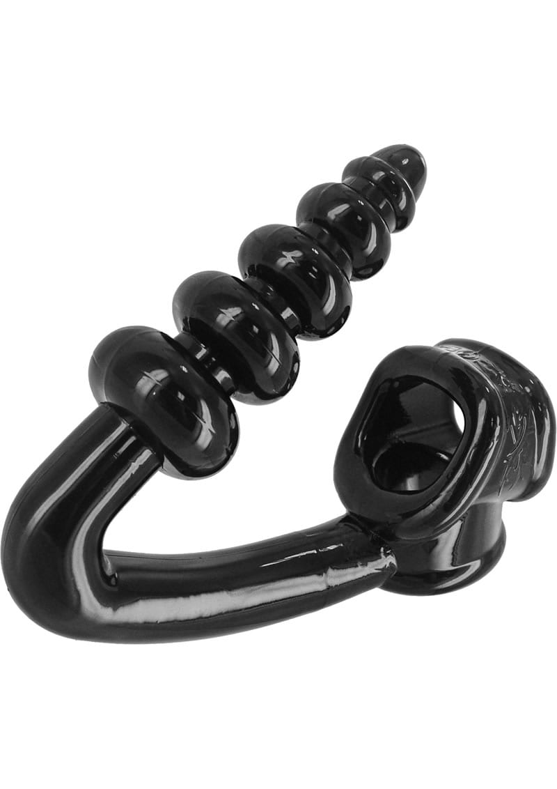 Master Series The Tower Erection Enhancer Cockring With Anal Stimulator Black 4.38