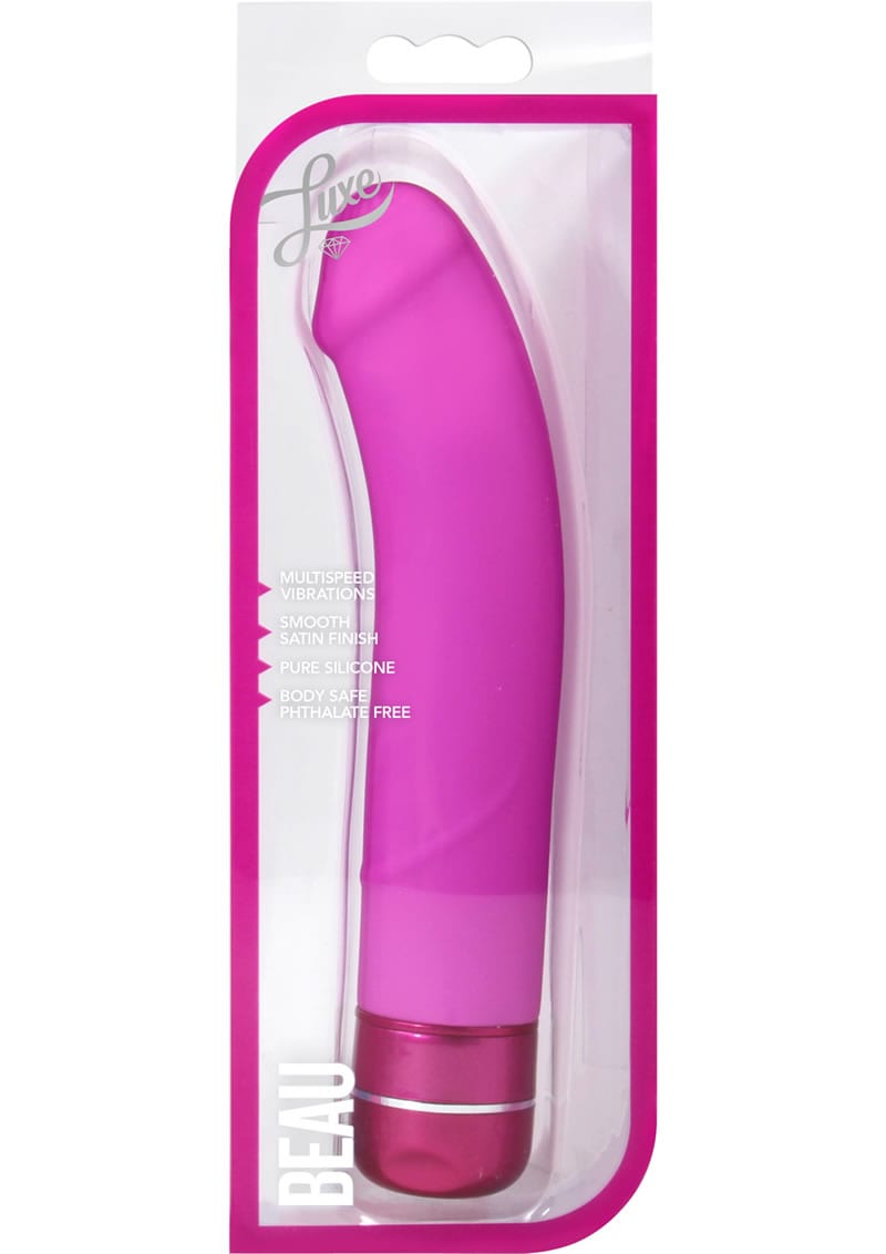 Luxe Beau Silicone Vibrator Waterproof Pink 8.4 Inch