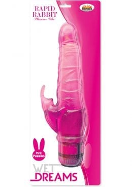 Wet Dreams Rapid Rabbit Jelly Pleasure Vibe Water Resistant Pink Passion