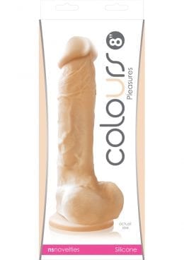 Colours Pleasures Dong Silicone White 8 Inches