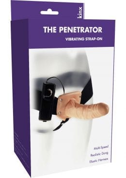 Kinx Penetrator Vibrating Strap-on Flesh 6 Inch