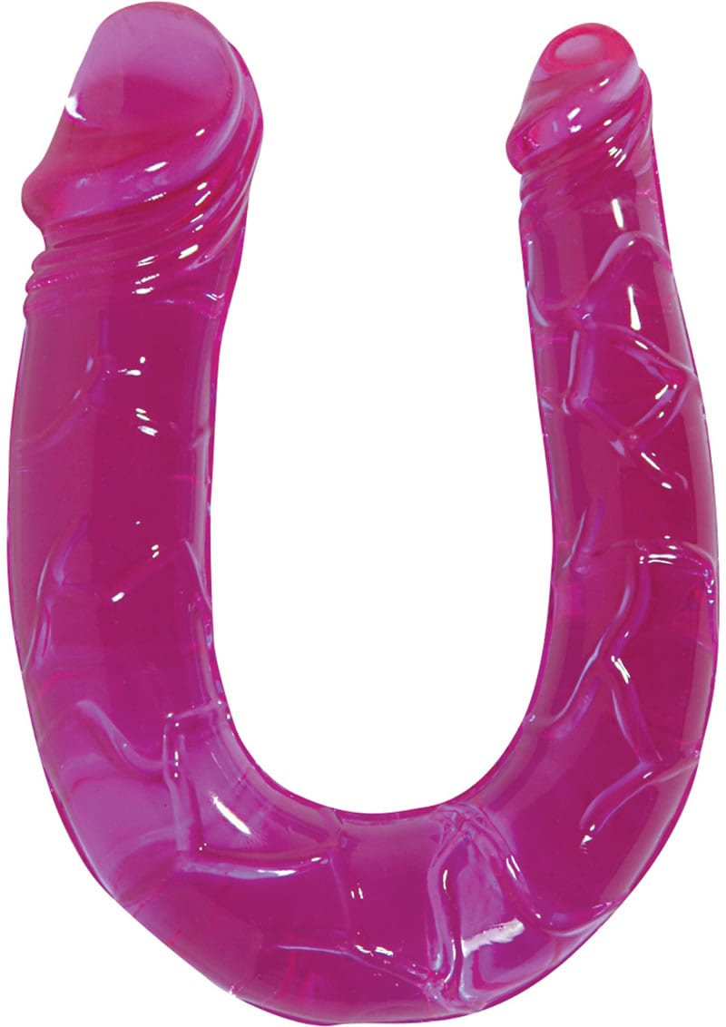 Kinx Mini Double Dong Double Ended Bendable Jelly Dildo Purple