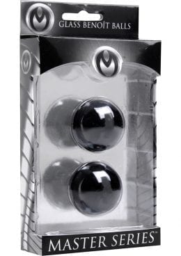 Master Series Jaded Glass Ben Wa Balls Black