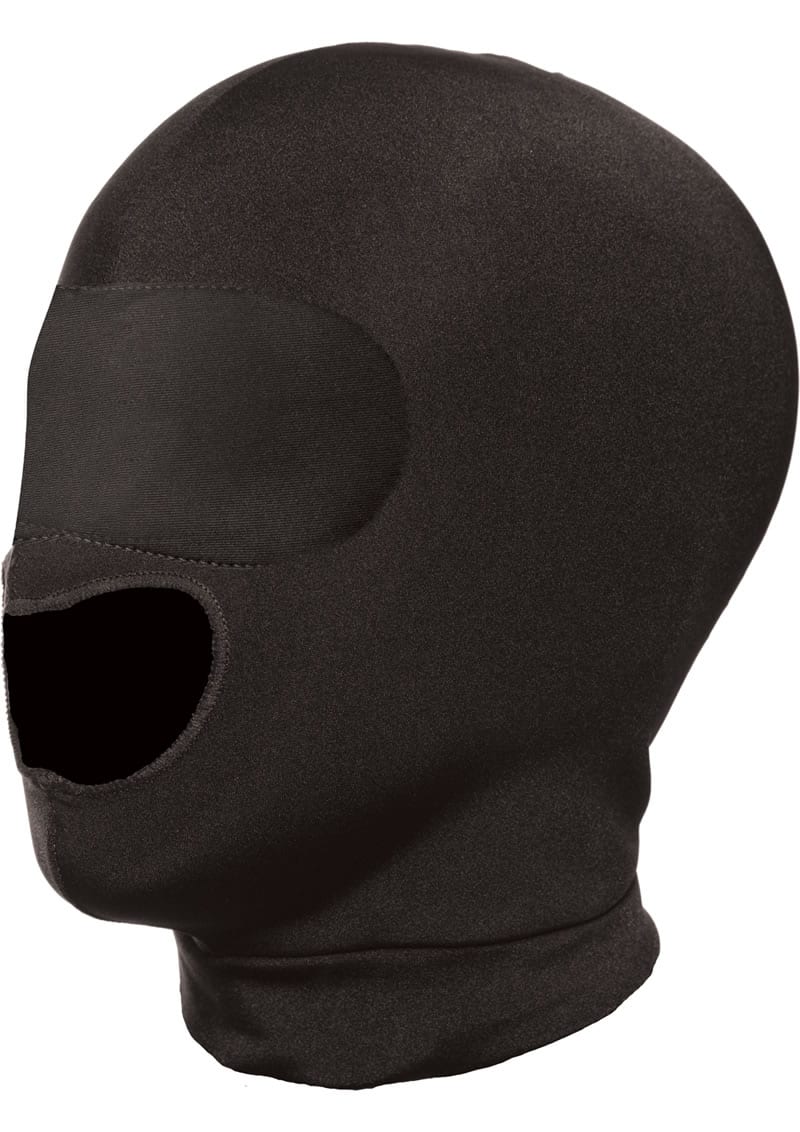 Master Series Blow Hole Open Mouth Spandex Hood Black