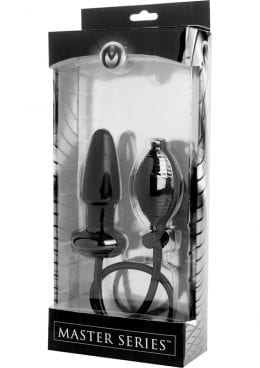 Master Series Expand Inflatable Anal Plug Black 3.5 Inches