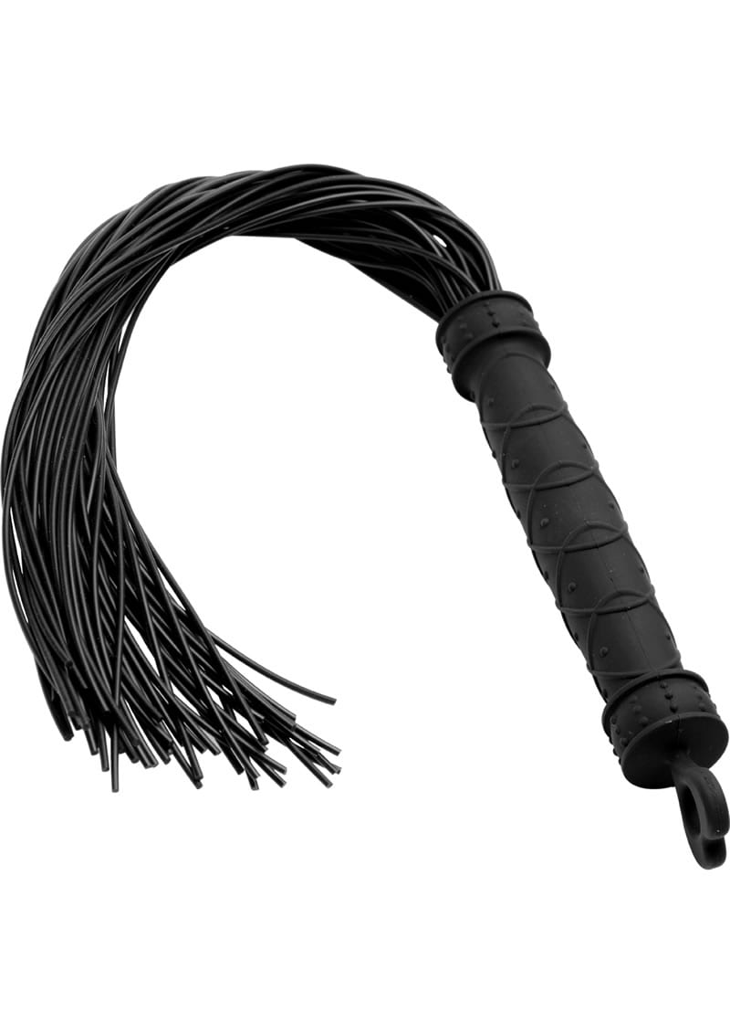 Frisky Punish Me Silicone Flogger Black 19.25 Inches